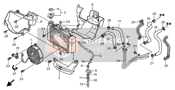 Honda SH150R 2010 Termosifone per un 2010 Honda SH150R